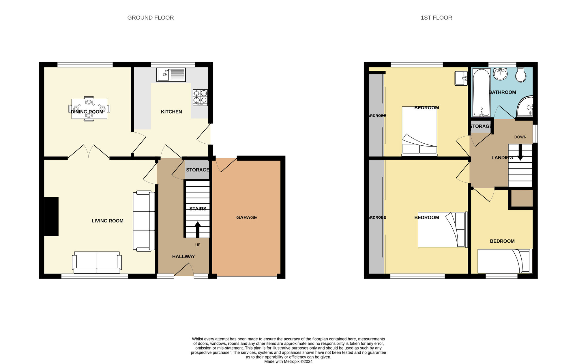 Floorplan of 3 bedroom Semi Detached House for sale, The Green, Saltburn-by-the-Sea, North Yorkshire, TS12