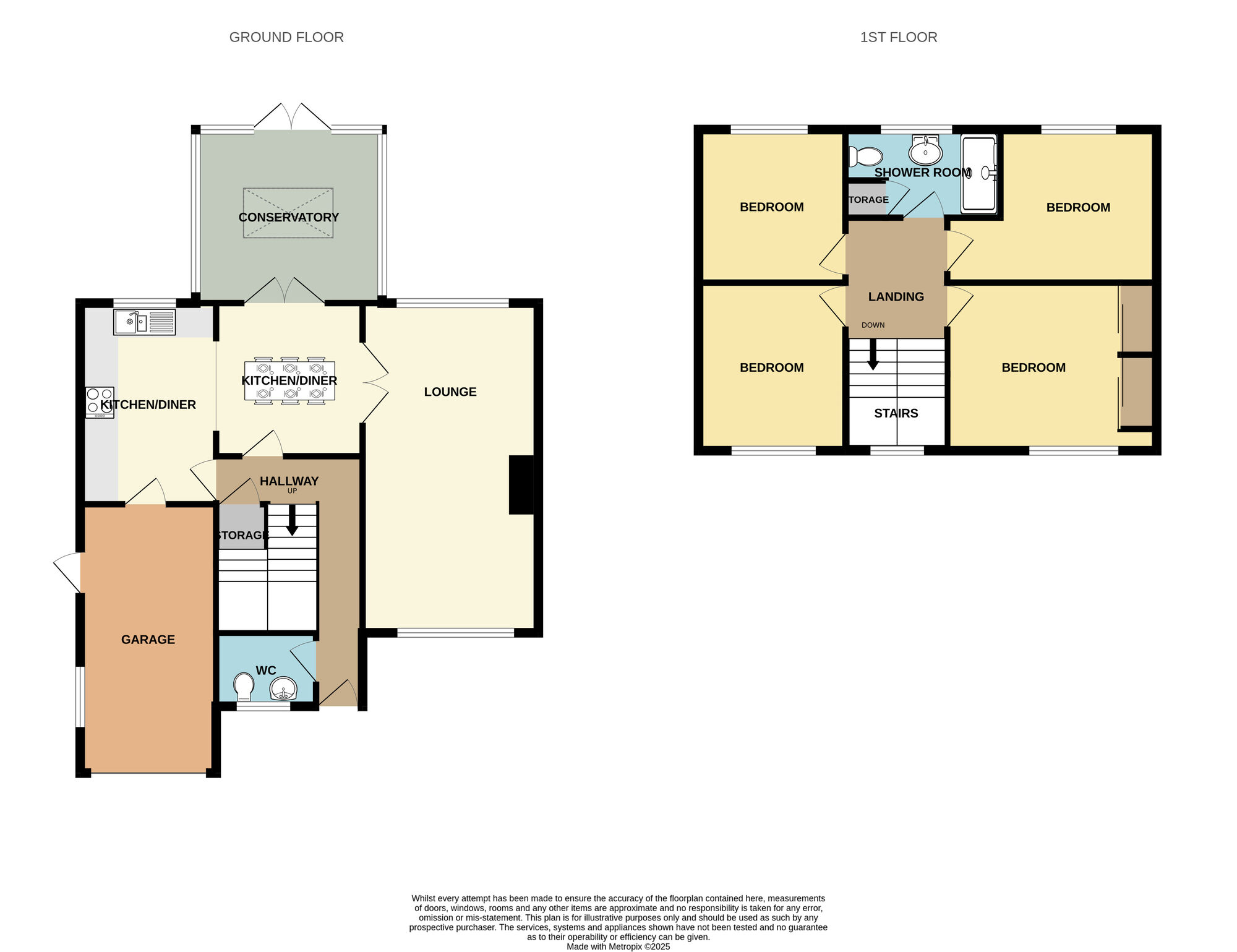 Floorplan of 4 bedroom Detached House for sale, Aldenham Road, Guisborough, North Yorkshire, TS14