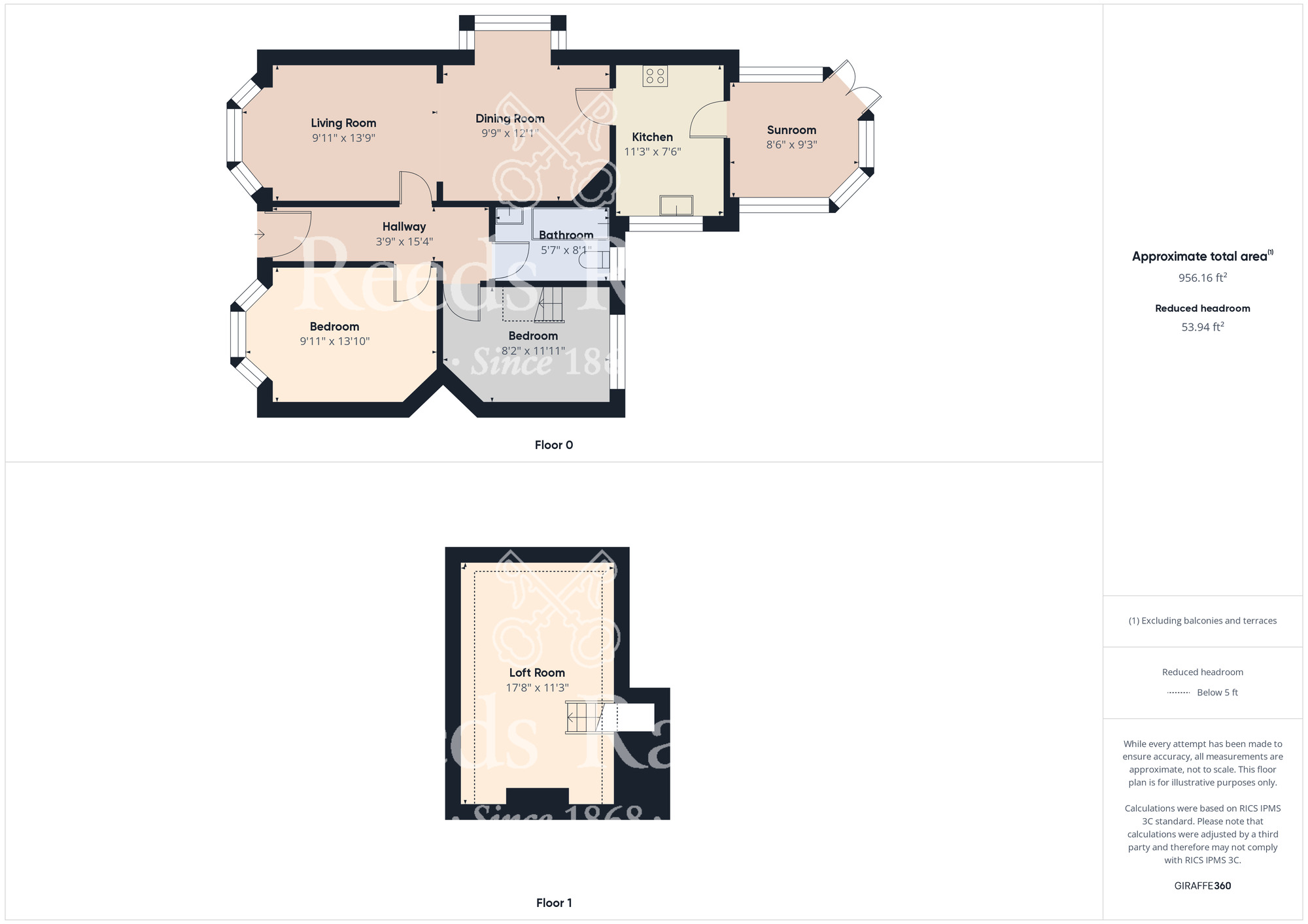 Floorplan of 2 bedroom Semi Detached Bungalow for sale, Oxford Street, Saltburn-by-the-Sea, North Yorkshire, TS12