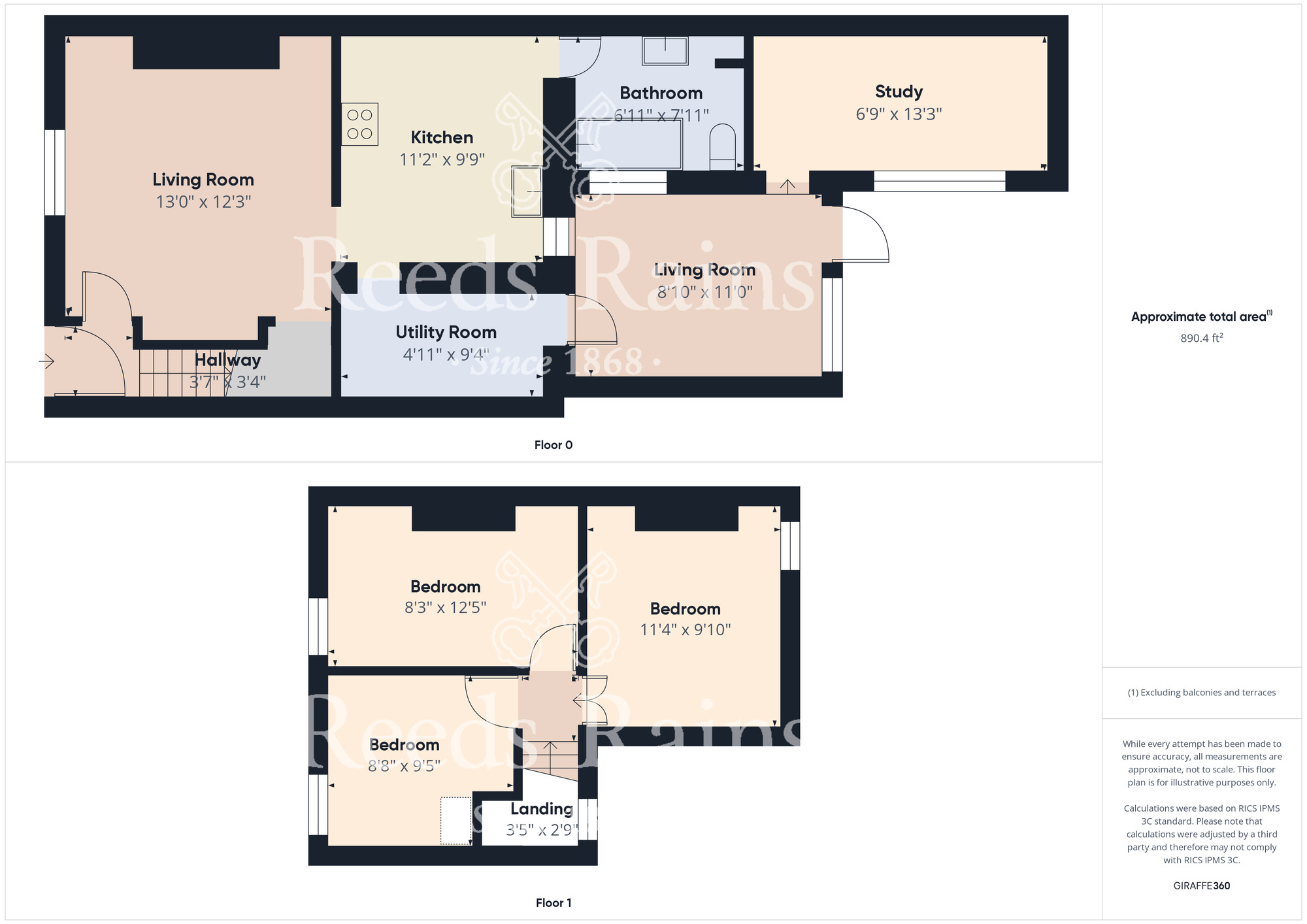 Floorplan of 3 bedroom Mid Terrace House for sale, Bolckow Street, Guisborough, North Yorkshire, TS14