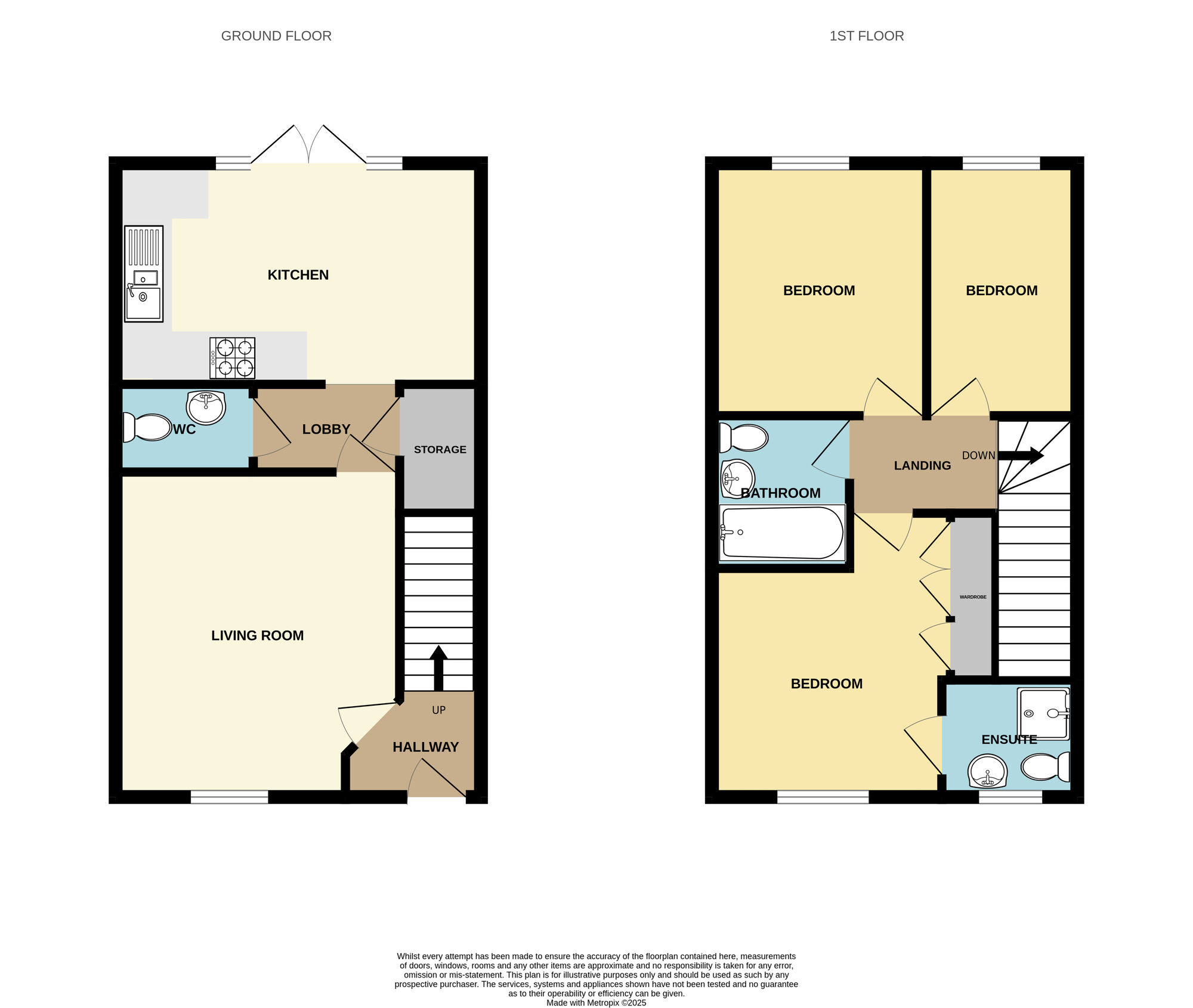 Floorplan of 3 bedroom Semi Detached House for sale, Nightingale Road, Guisborough, North Yorkshire, TS14