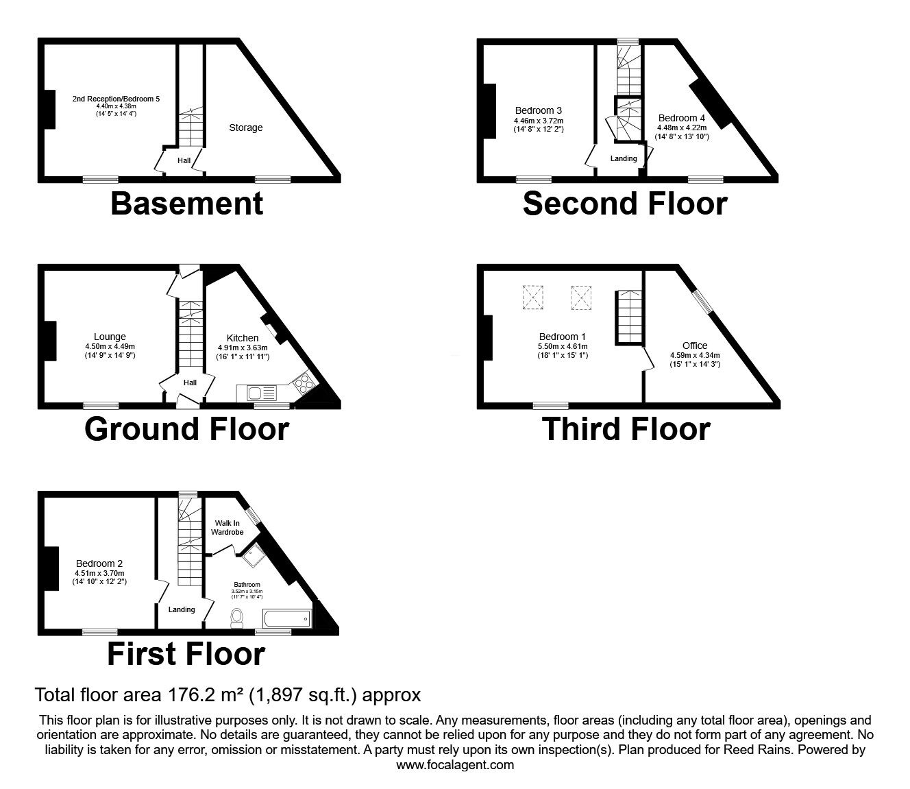 Floorplan of 4 bedroom Semi Detached House for sale, St. Johns Place, Halifax, West Yorkshire, HX1