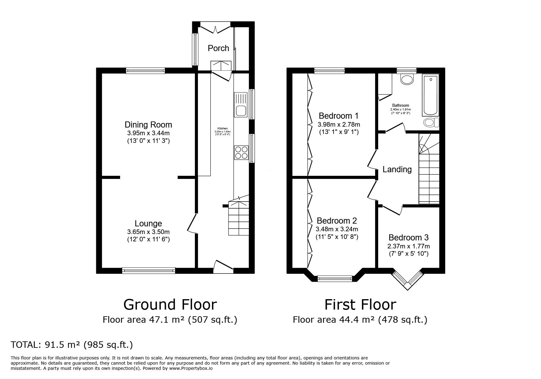 Floorplan of 3 bedroom Semi Detached House to rent, Belmont Gardens, Low Moor, West Yorkshire, BD12