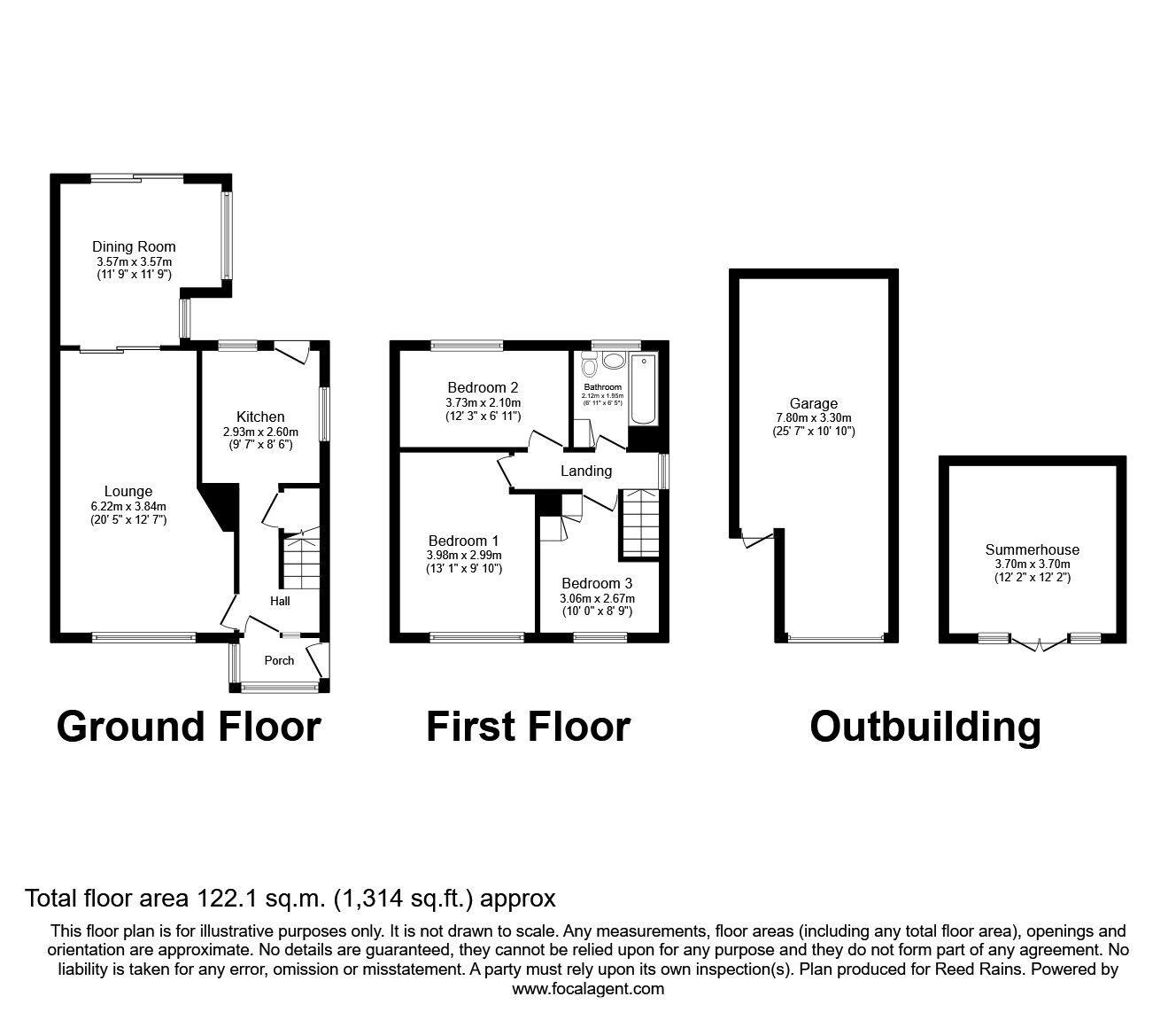 Floorplan of 3 bedroom Semi Detached House for sale, Haugh End Lane, Sowerby Bridge, West Yorkshire, HX6