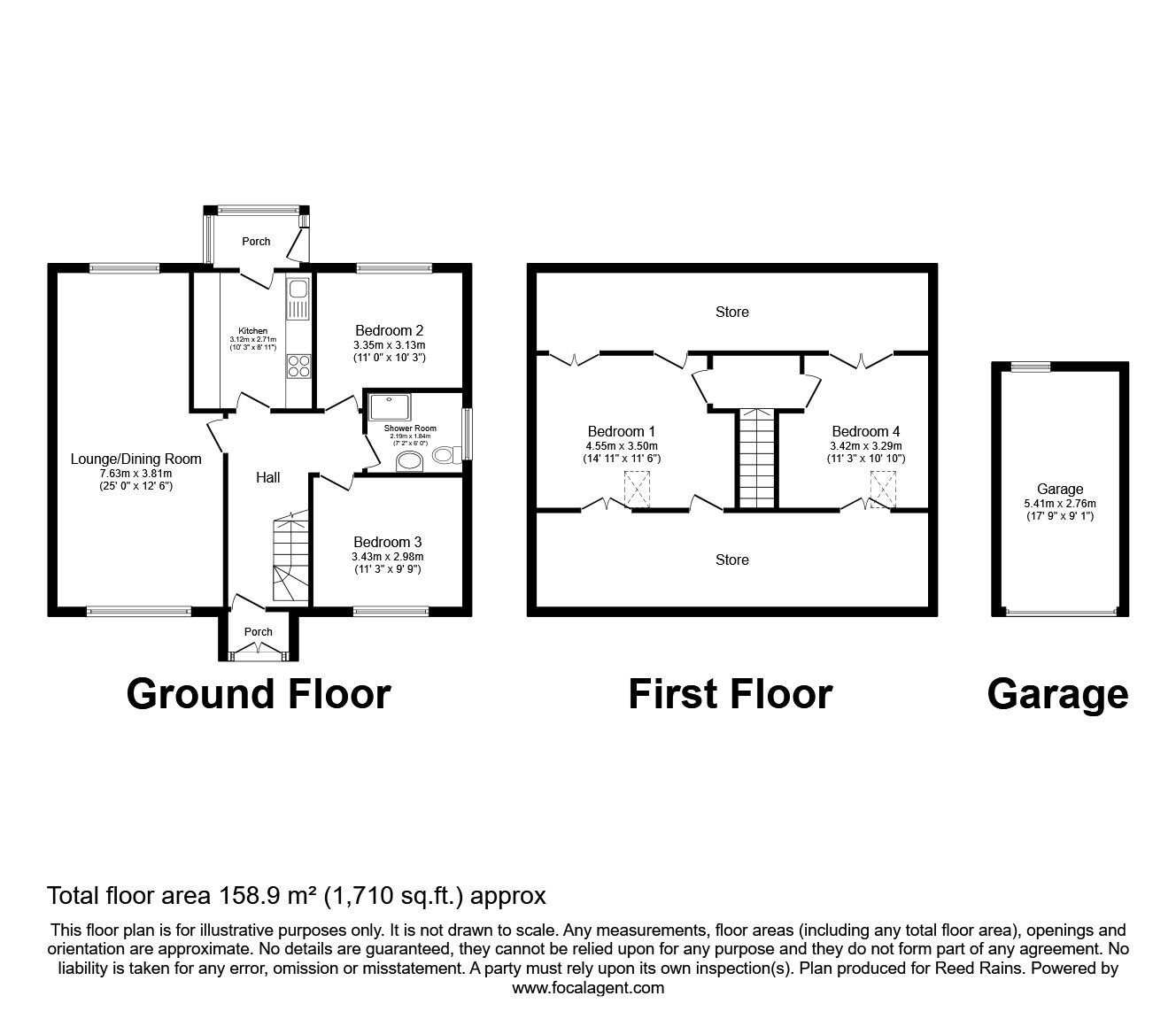 Floorplan of 4 bedroom Semi Detached House for sale, Kelvin Crescent, Halifax, West Yorkshire, HX2