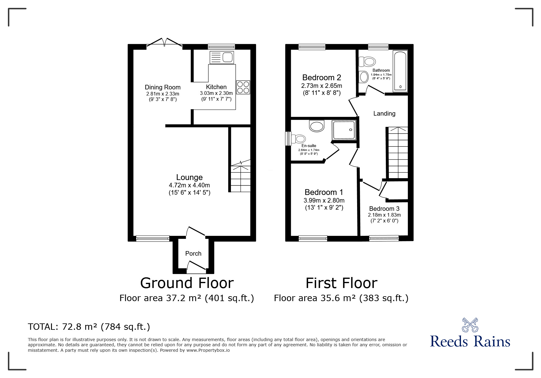 Floorplan of 3 bedroom Semi Detached House to rent, Bramble Grove, Elland, West Yorkshire, HX5