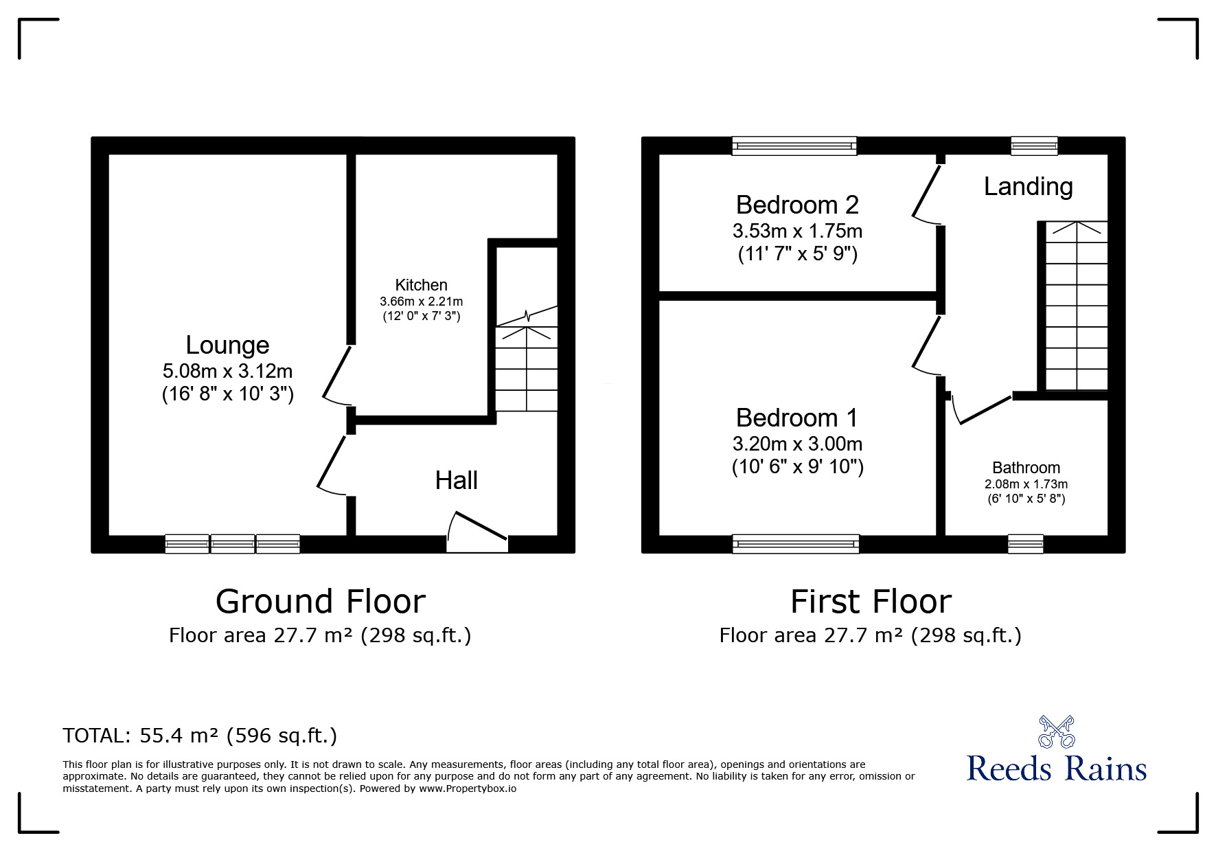 Floorplan of 2 bedroom Mid Terrace House for sale, Deans Terrace, Halifax, West Yorkshire, HX3