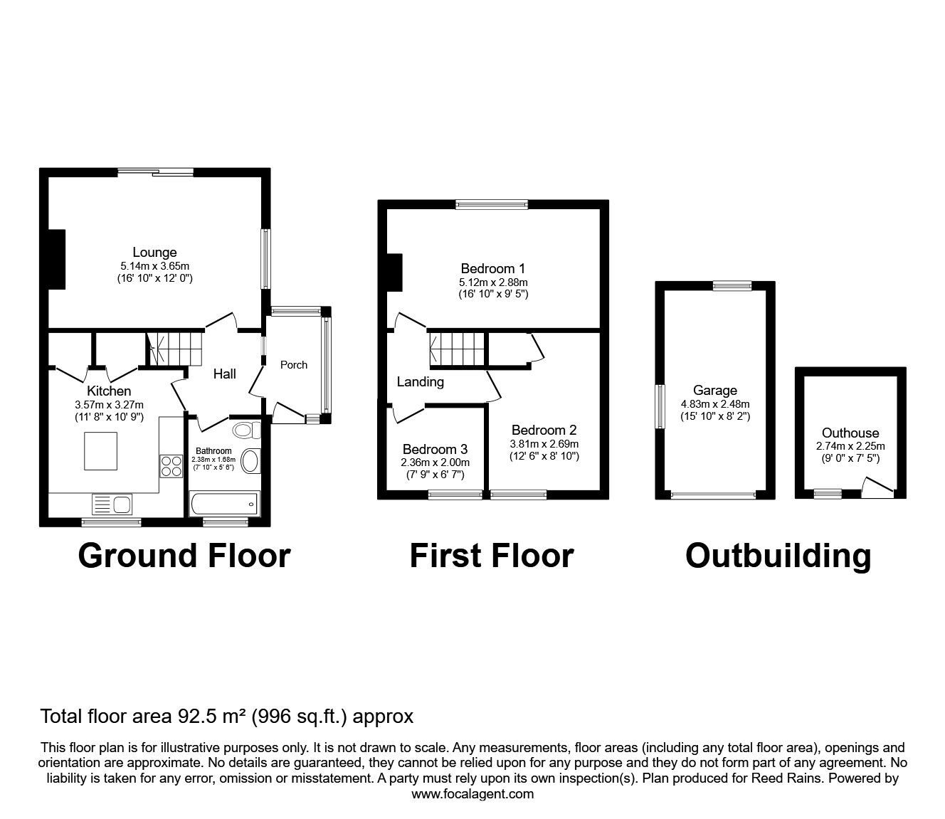 Floorplan of 3 bedroom Semi Detached House for sale, Beechwood Avenue, Shelf, West Yorkshire, HX3