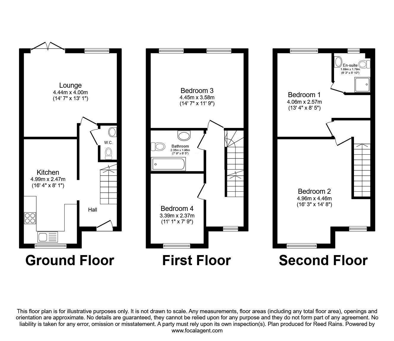 Floorplan of 4 bedroom Semi Detached House for sale, Cherwell Drive, Buttershaw, West Yorkshire, BD6