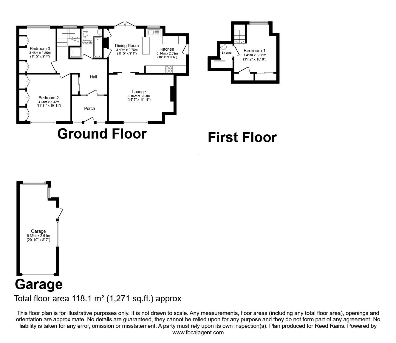 Floorplan of 3 bedroom Detached Bungalow for sale, Highroad Well Lane, Halifax, West Yorkshire, HX2