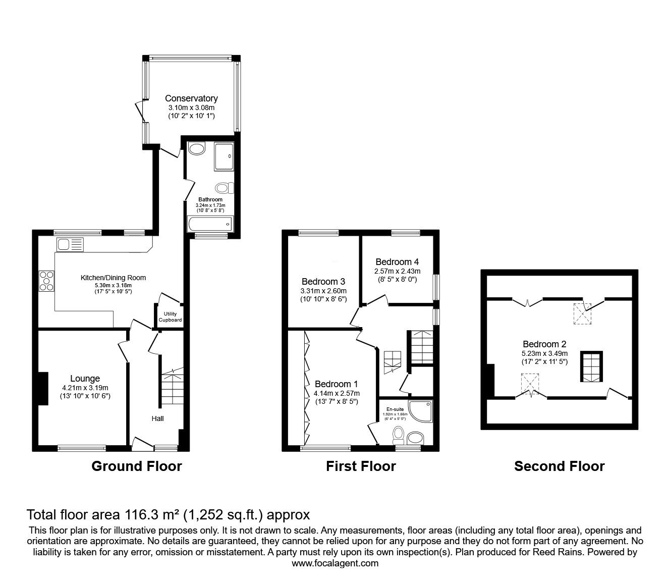 Floorplan of 3 bedroom Semi Detached House for sale, Illingworth Avenue, Halifax, West Yorkshire, HX2