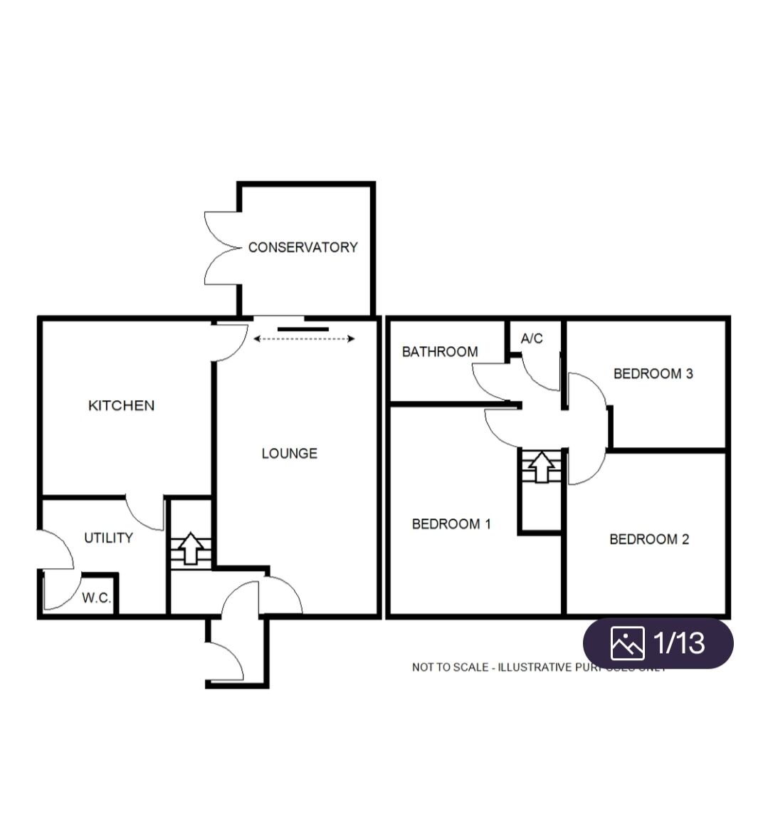 Floorplan of 3 bedroom Semi Detached House for sale, Benedict Place, Stoke-On-Trent, ST2