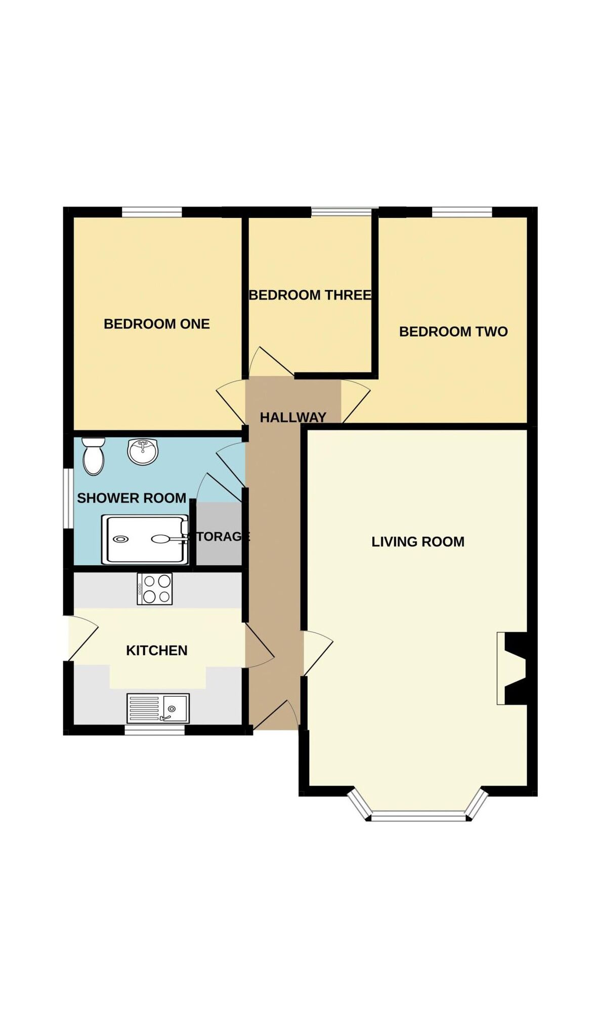 Floorplan of 3 bedroom Detached Bungalow to rent, Railway Court, Endon, Staffordshire, ST9