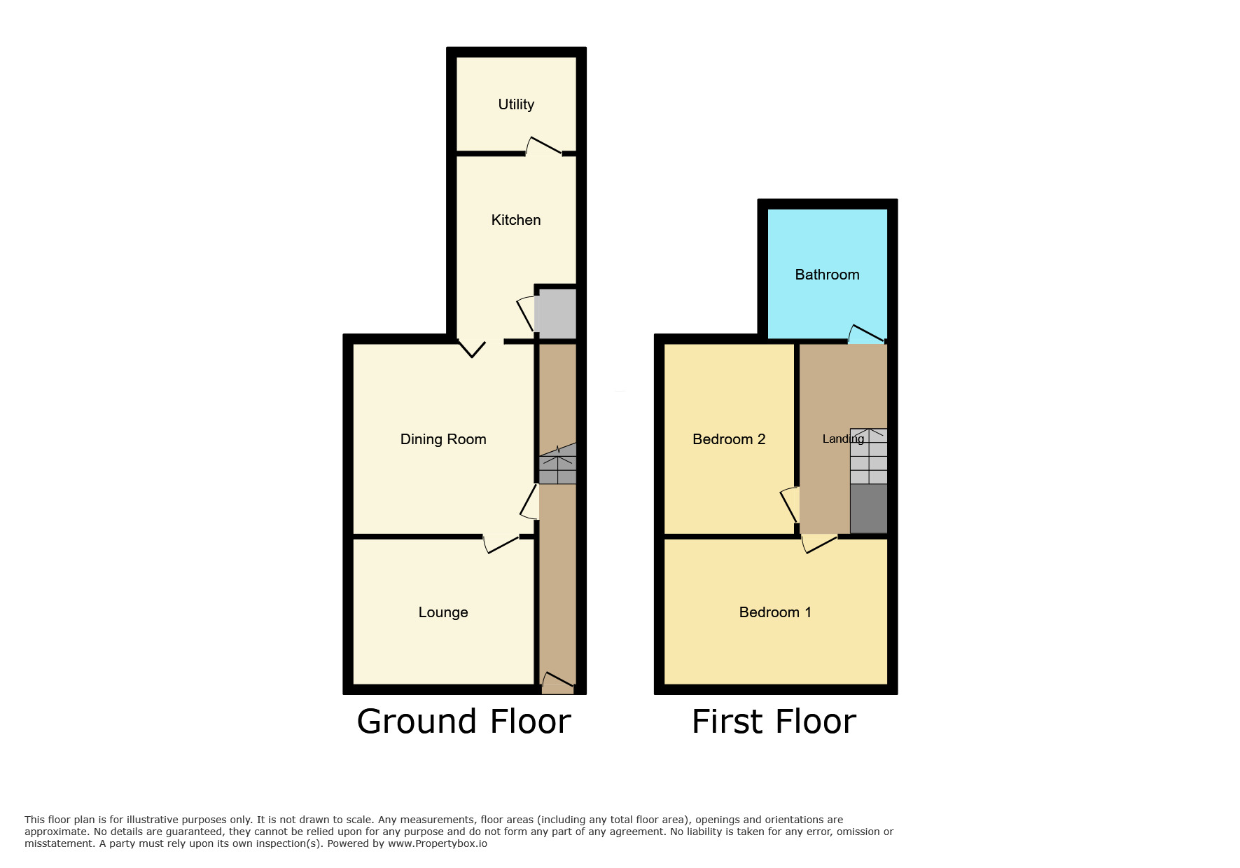 Floorplan of 2 bedroom Mid Terrace House to rent, Bradford Terrace, Stoke-on-Trent, Staffordshire, ST1