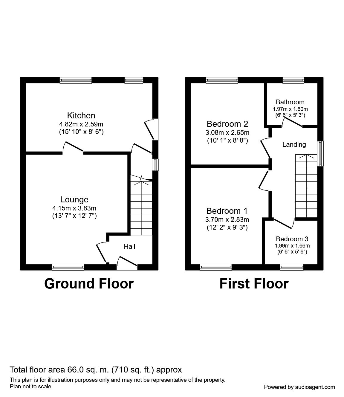 Floorplan of 3 bedroom Semi Detached House to rent, Uplands Road, Stoke-on-Trent, Staffordshire, ST2