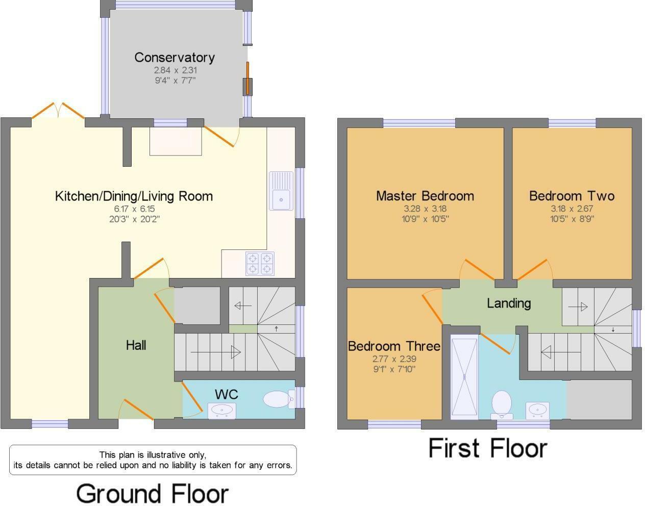 Floorplan of 3 bedroom Detached House for sale, Berwick Road, Stoke-on-Trent, Staffordshire, ST1