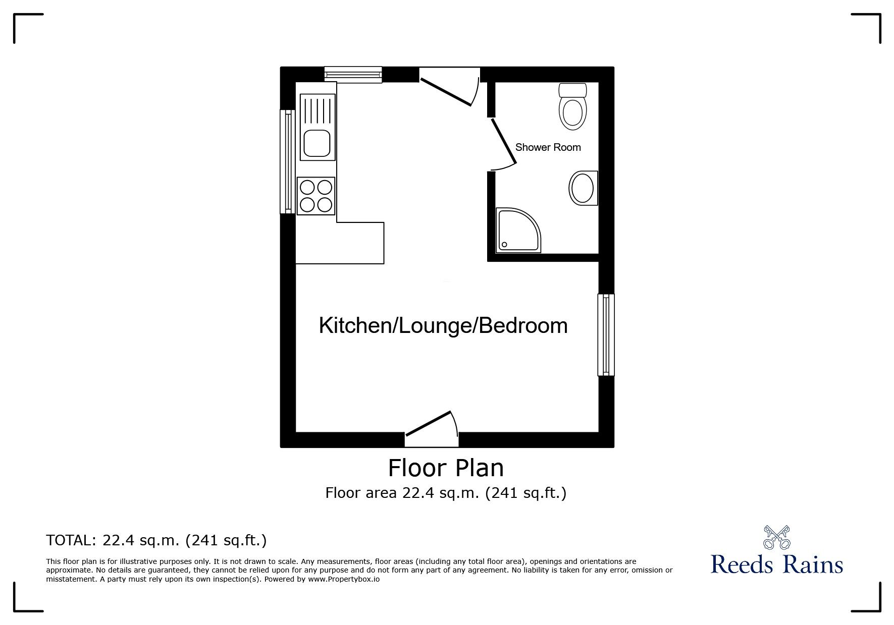 Floorplan of 1 bedroom  Flat to rent, Ramsey Street, Stoke-on-Trent, Staffordshire, ST4