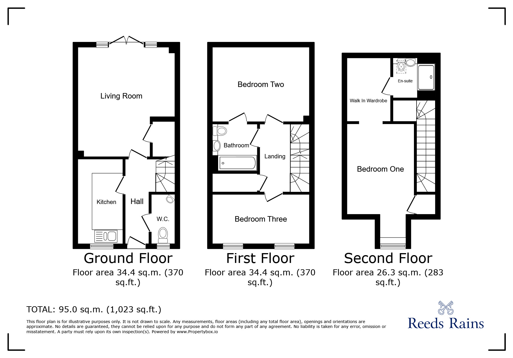 Floorplan of 3 bedroom Semi Detached House to rent, Hawarden Way, Stoke-on-Trent, Staffordshire, ST3