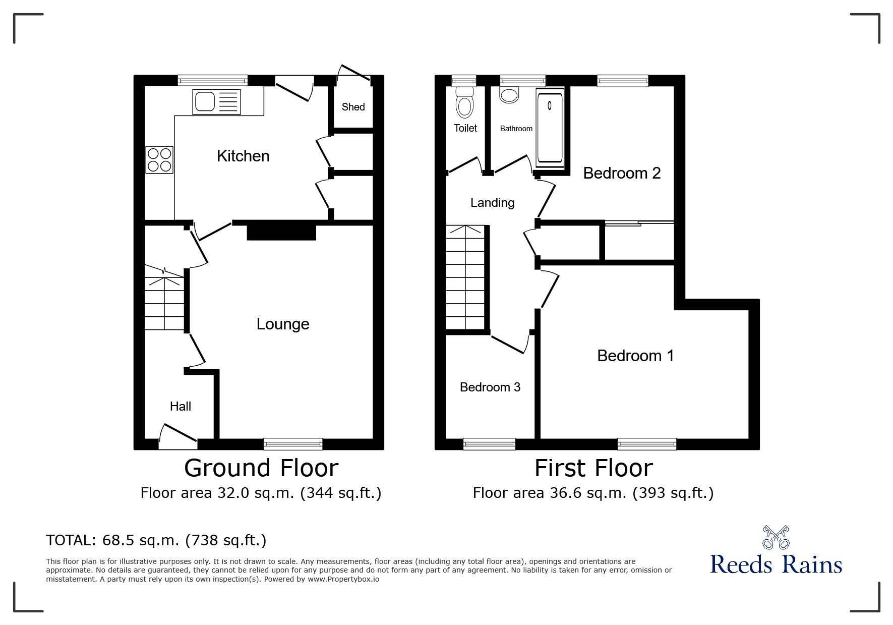 Floorplan of 3 bedroom Mid Terrace House to rent, Port Vale Street, Stoke-on-Trent, Staffordshire, ST6