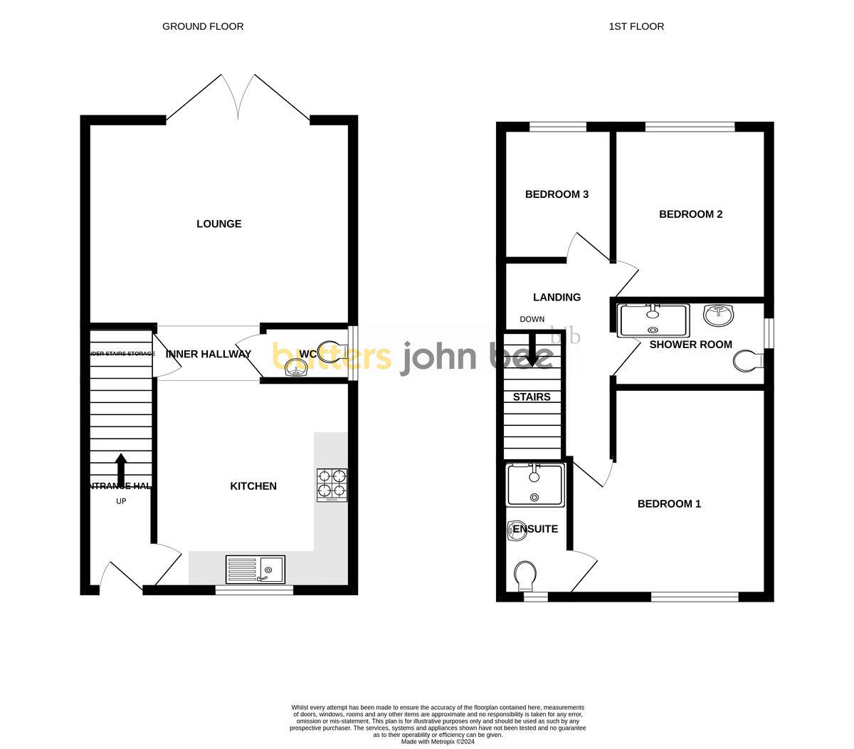 Floorplan of 3 bedroom Semi Detached House to rent, Tintern Street, Stoke-on-Trent, Staffordshire, ST1