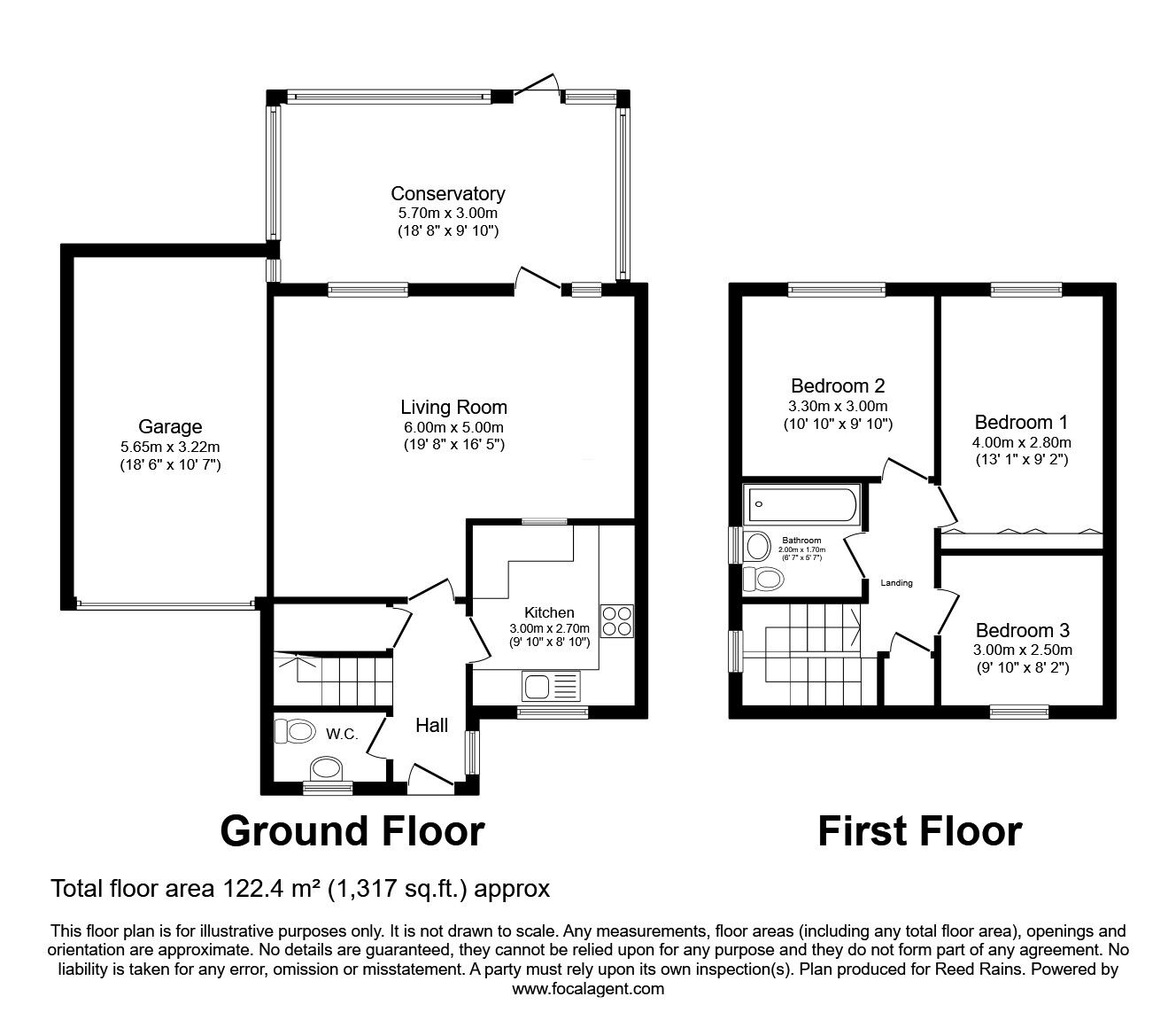 Floorplan of 3 bedroom Detached House for sale, Walnut Close, Haxby, North Yorkshire, YO32