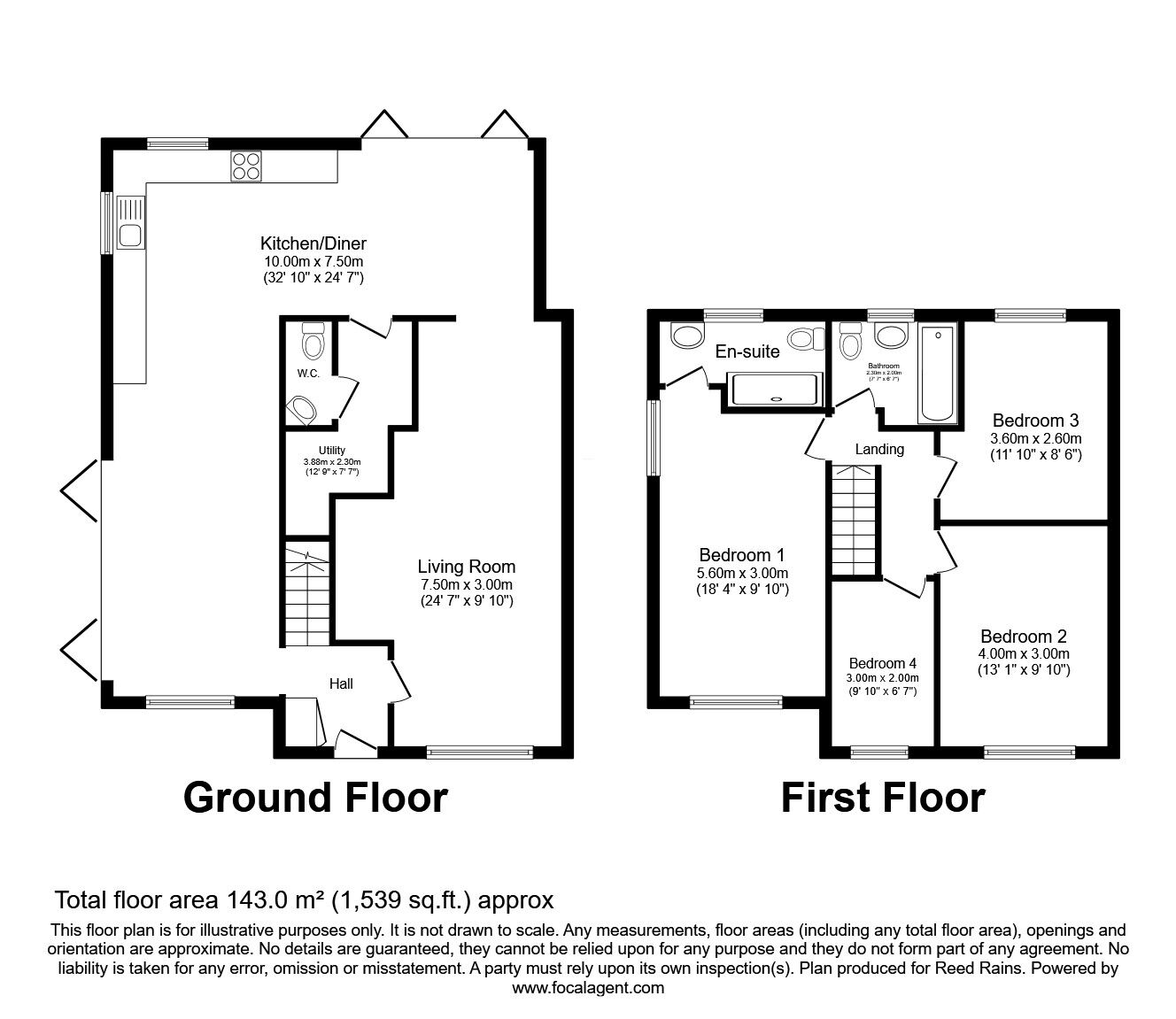 Floorplan of 4 bedroom Semi Detached House for sale, Thornhills, Haxby, North Yorkshire, YO32