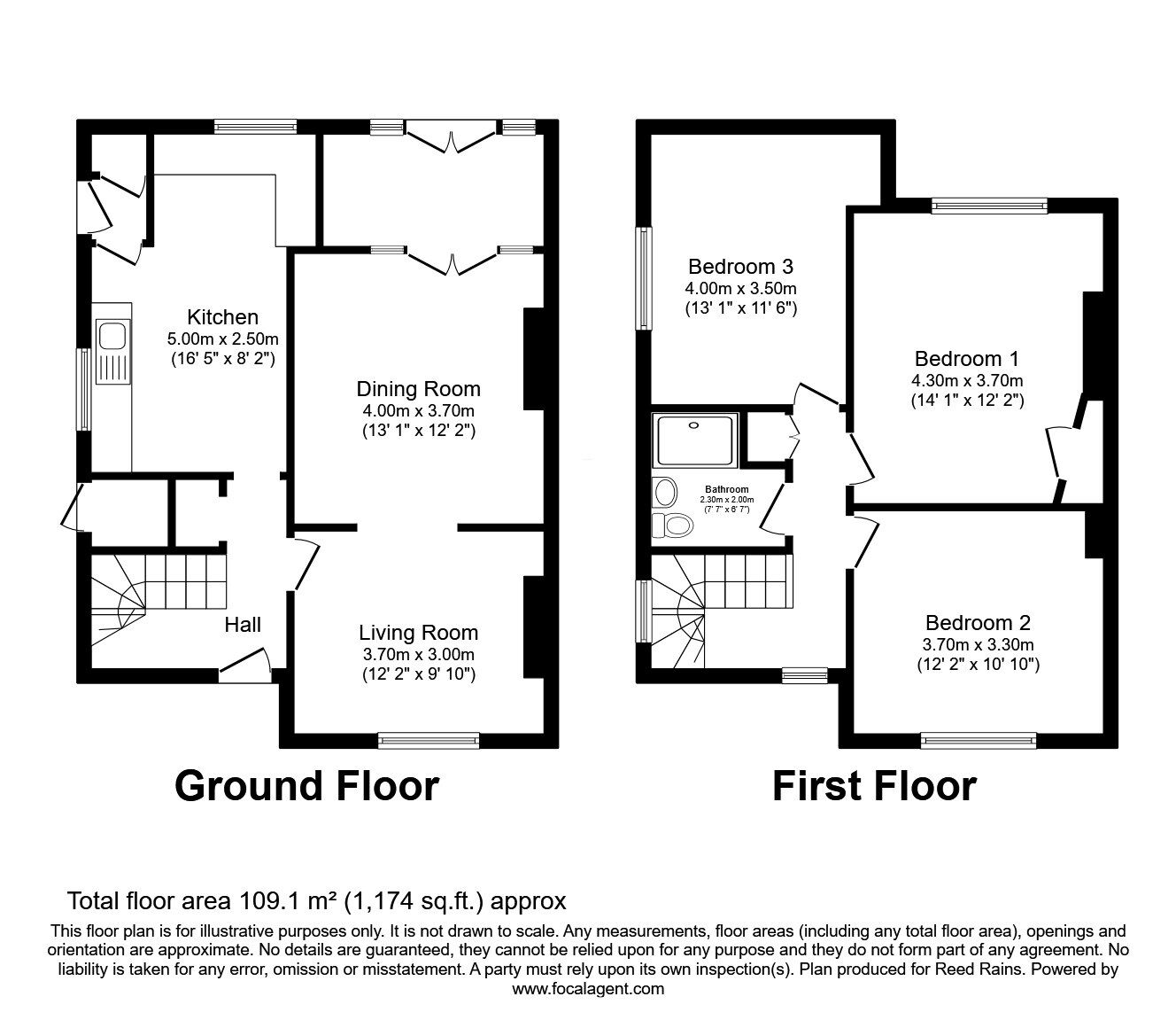 Floorplan of 3 bedroom End Terrace House for sale, Brecksfield, Skelton, North Yorkshire, YO30