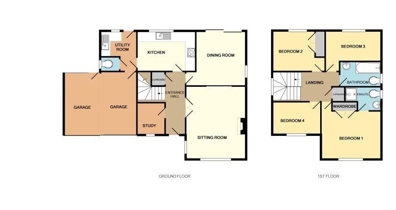 Floorplan of 4 bedroom Detached House for sale, Station Lane, Shipton By Beningbrough, North Yorkshire, YO30