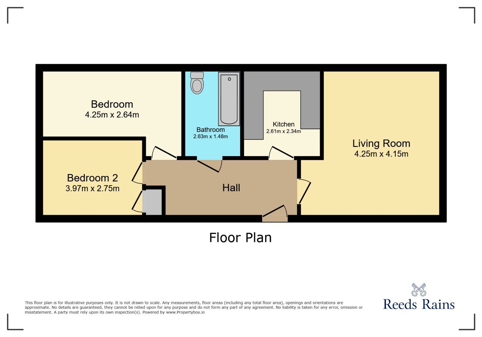 Floorplan of 2 bedroom  Flat to rent, Oak Tree Court, Haxby, North Yorkshire, YO32