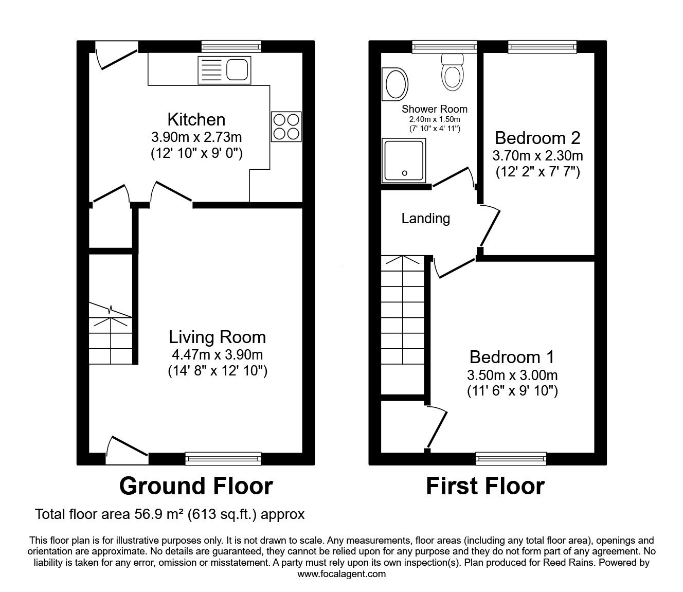 Floorplan of 2 bedroom Mid Terrace House for sale, Forestgate, Haxby, North Yorkshire, YO32