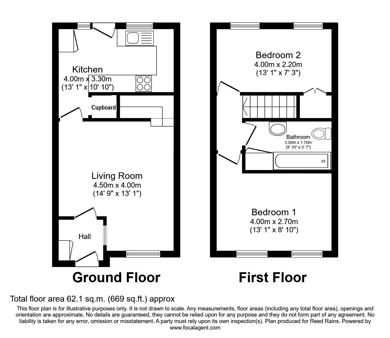 Floorplan of 2 bedroom Mid Terrace House for sale, Garths End, Haxby, North Yorkshire, YO32