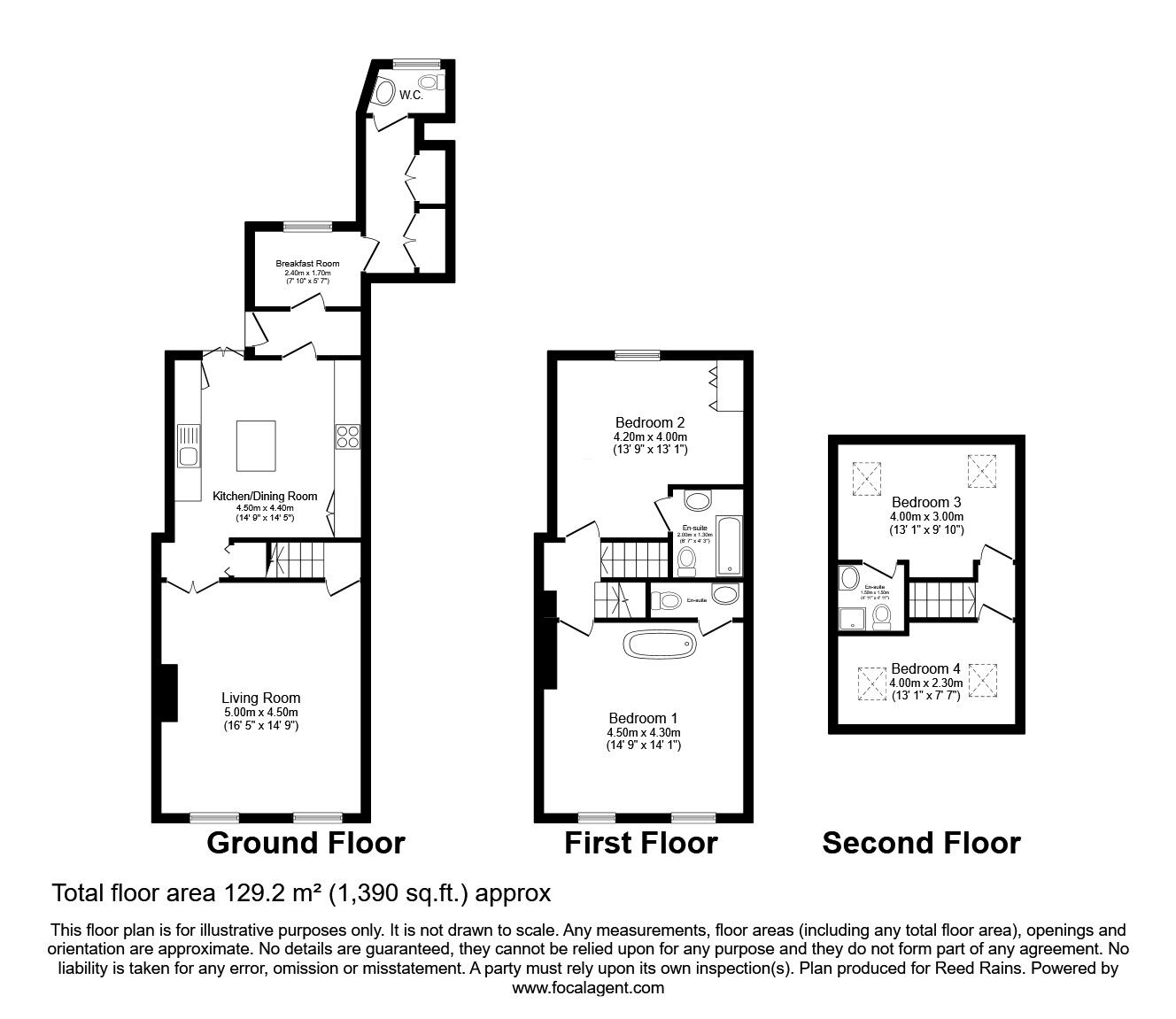 Floorplan of 3 bedroom End Terrace House for sale, The Village, Strensall, YORK, YO32