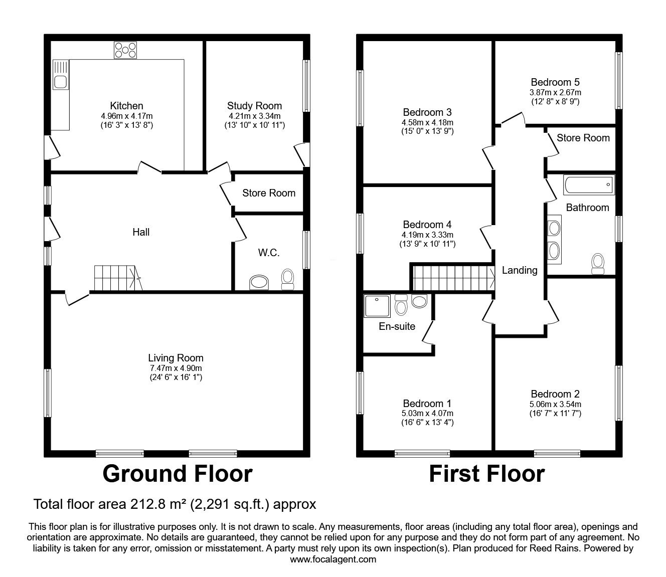 Floorplan of 5 bedroom Detached House for sale, Luddenden, Halifax, West Yorkshire, HX2