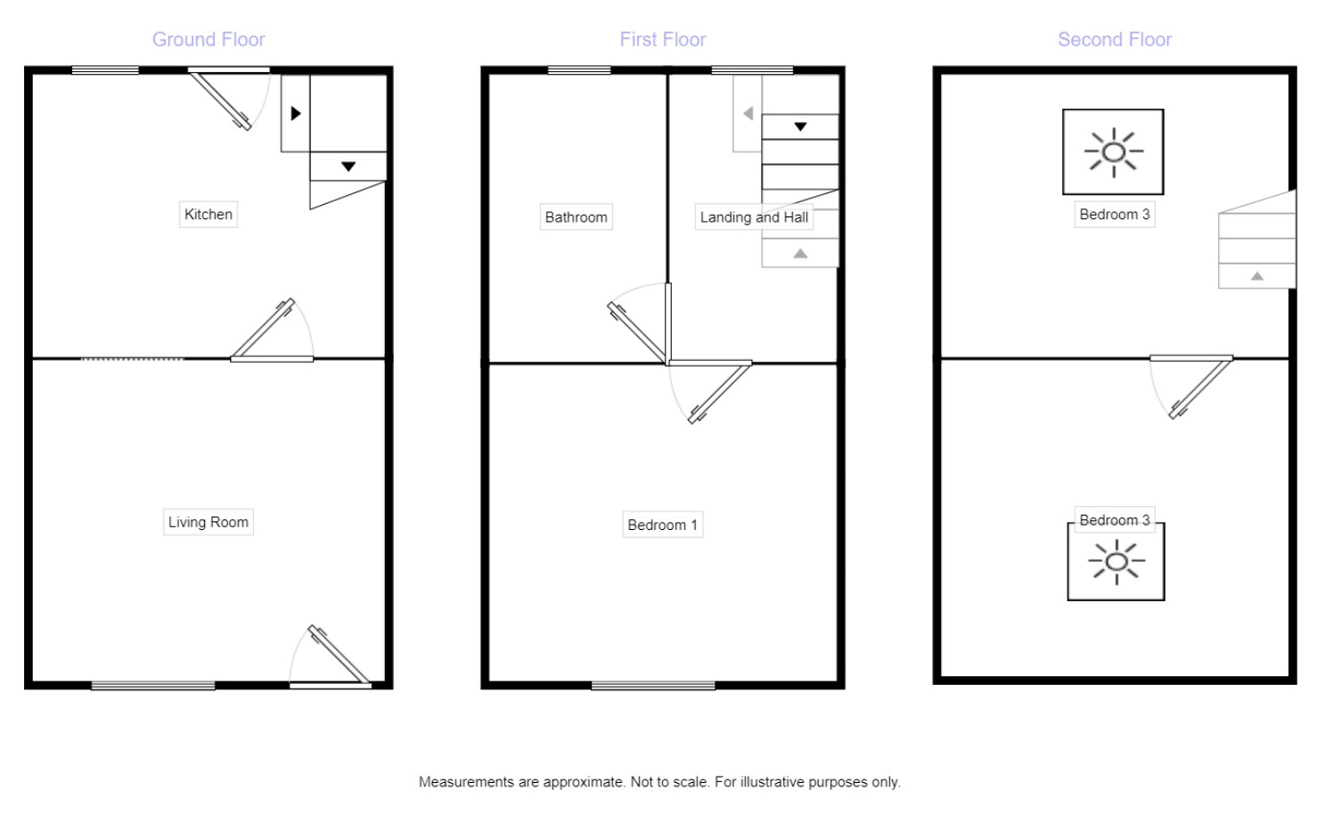 Floorplan of 3 bedroom Mid Terrace House for sale, Merrybents Street, Todmorden, OL14