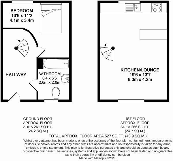 Floorplan of 1 bedroom End Terrace House for sale, Cross Stone Road, Todmorden, OL14