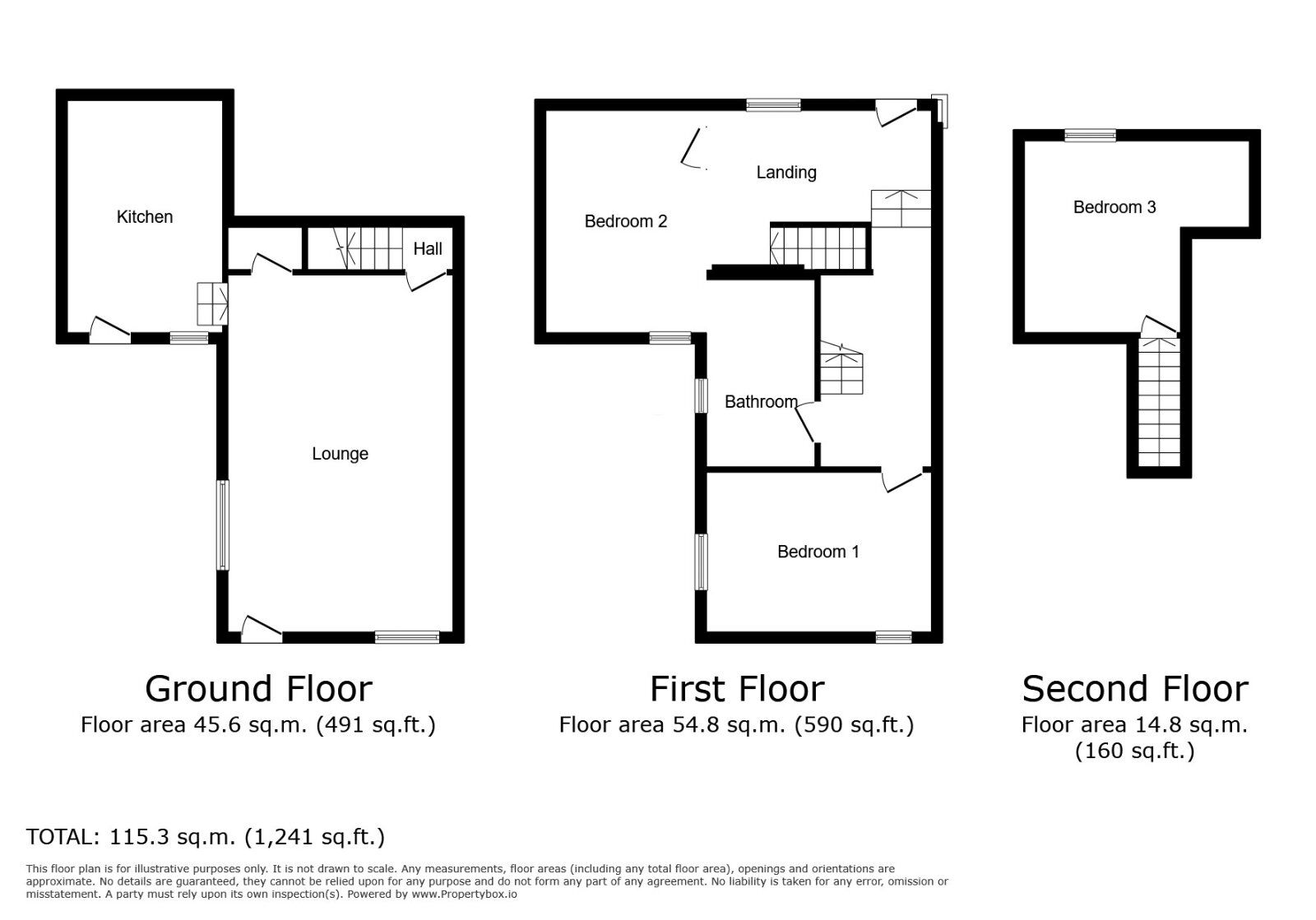 Floorplan of 3 bedroom End Terrace House for sale, Black Hill, Pecket Well, West Yorkshire, HX7