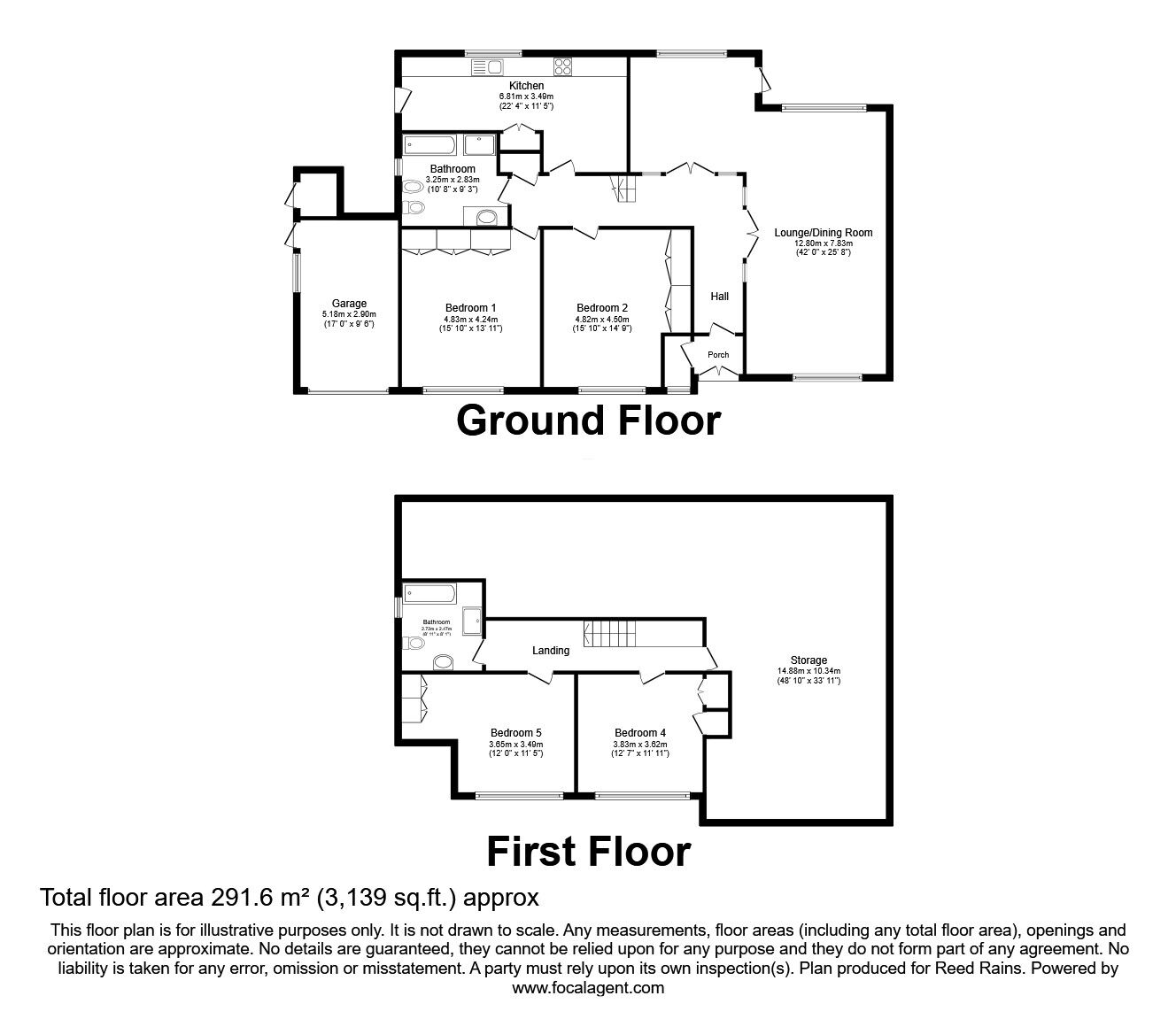 Floorplan of 4 bedroom Detached House for sale, Cragg Vale, Hebden Bridge, West Yorkshire, HX7