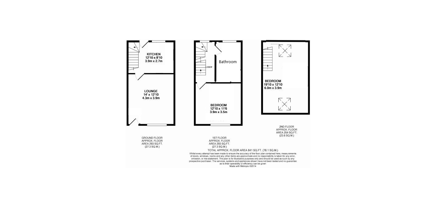 Floorplan of 2 bedroom Mid Terrace House for sale, Cambridge Street, Todmorden, OL14