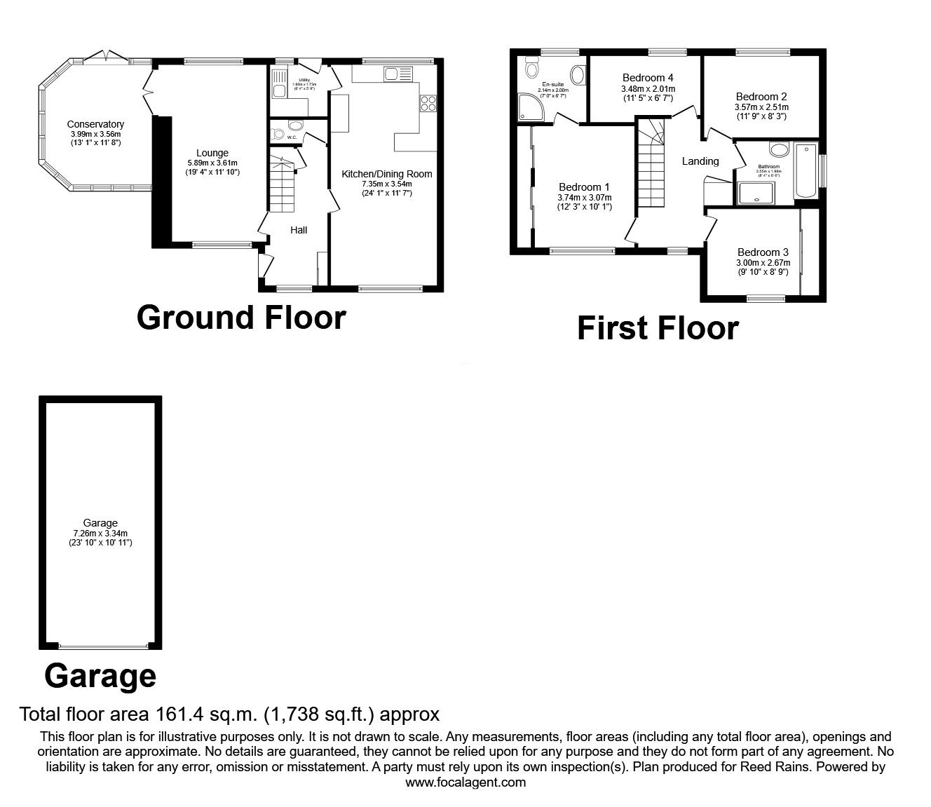 Floorplan of 4 bedroom Detached House for sale, White Lee Croft, Mytholmroyd, Hebden Bridge, HX7