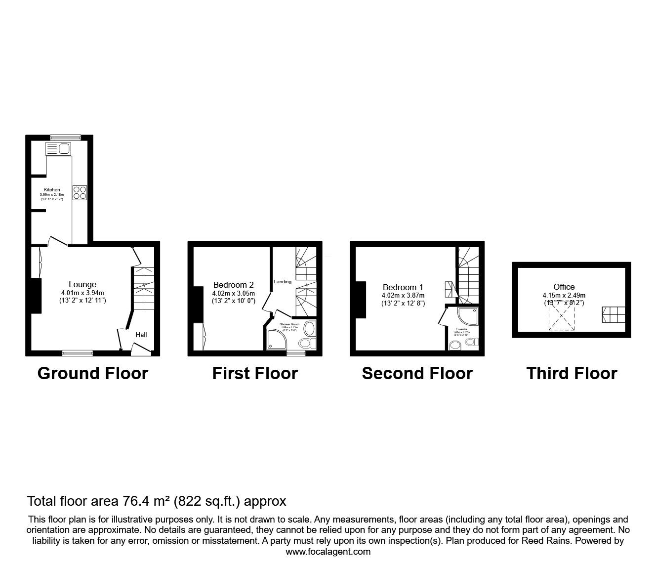 Floorplan of 2 bedroom Mid Terrace House for sale, Broughton Street, Hebden Bridge, HX7