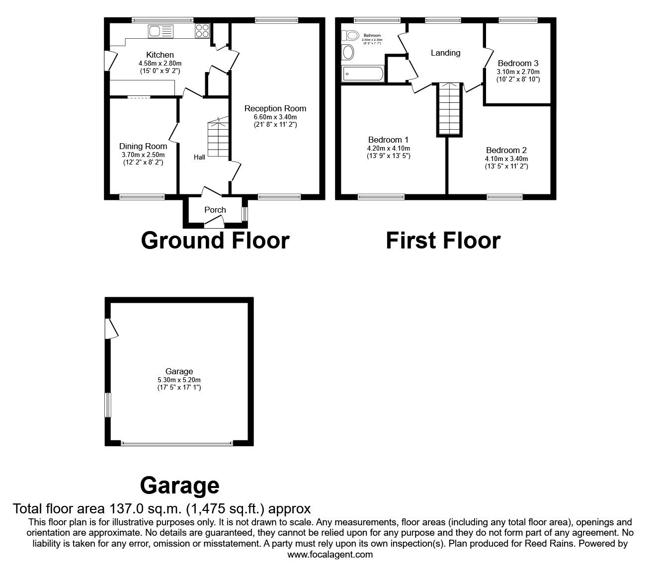 Floorplan of 3 bedroom Detached House for sale, Lee Bottom Road, Todmorden, OL14