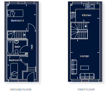 Floorplan of 2 bedroom End Terrace House for sale, Melbourne Mill, Hebden Bridge, HX7