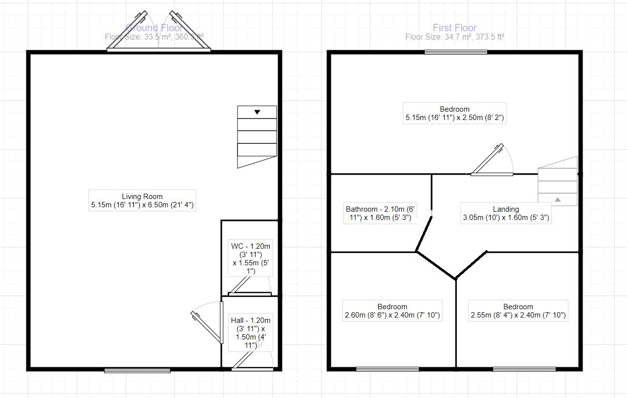 Floorplan of 3 bedroom End Terrace House for sale, Burnley Road, Cornholme, Todmorden, OL14