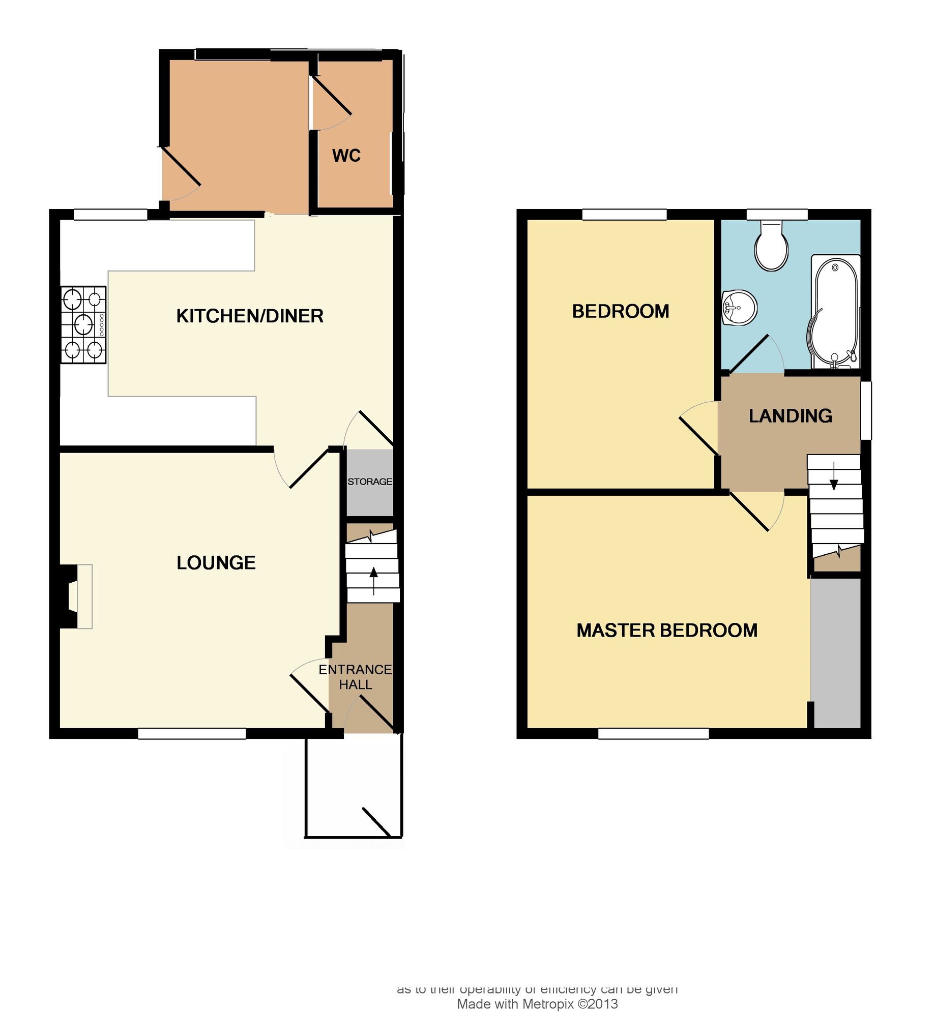 Floorplan of 2 bedroom Mid Terrace House for sale, Stocks Avenue, Hebden Bridge, HX7