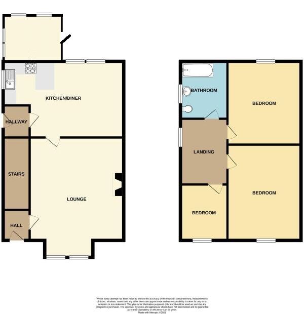 Floorplan of 3 bedroom Semi Detached House for sale, Railway Street, Todmorden, OL14