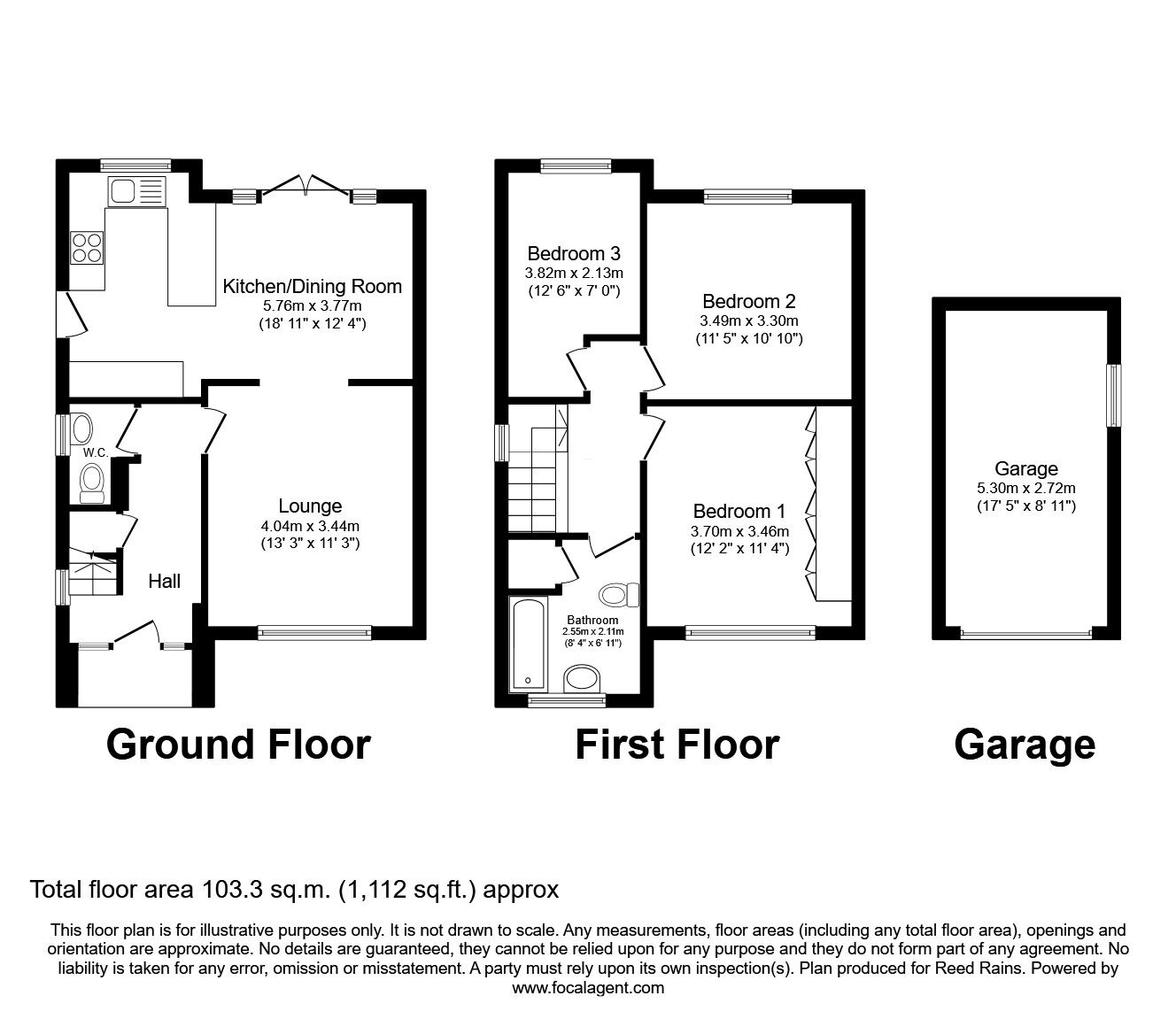 Floorplan of 3 bedroom Semi Detached House for sale, Brier Hey Close, Hebden Bridge, HX7