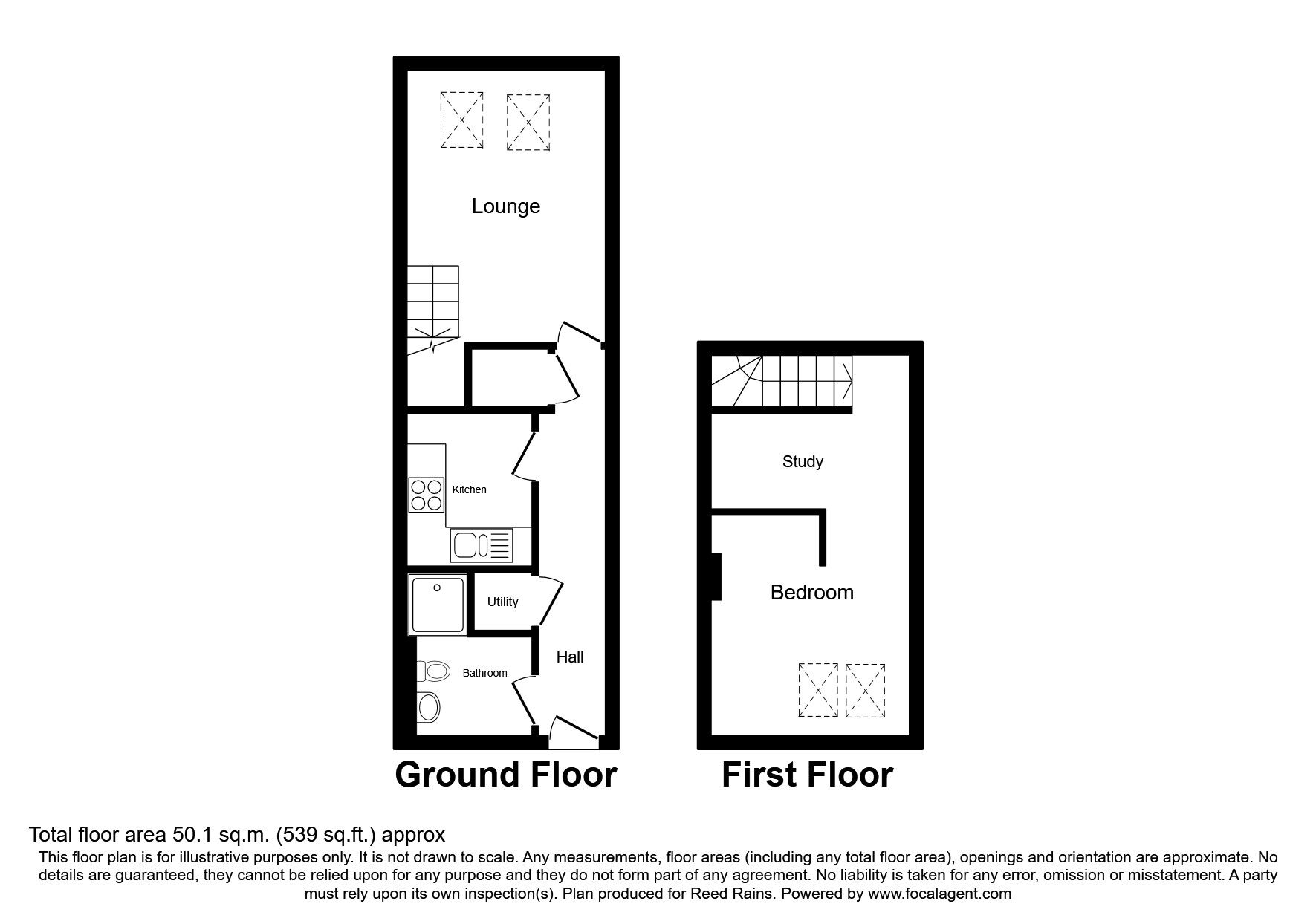 Floorplan of 1 bedroom  Flat for sale, Albert Street, Hebden Bridge, HX7