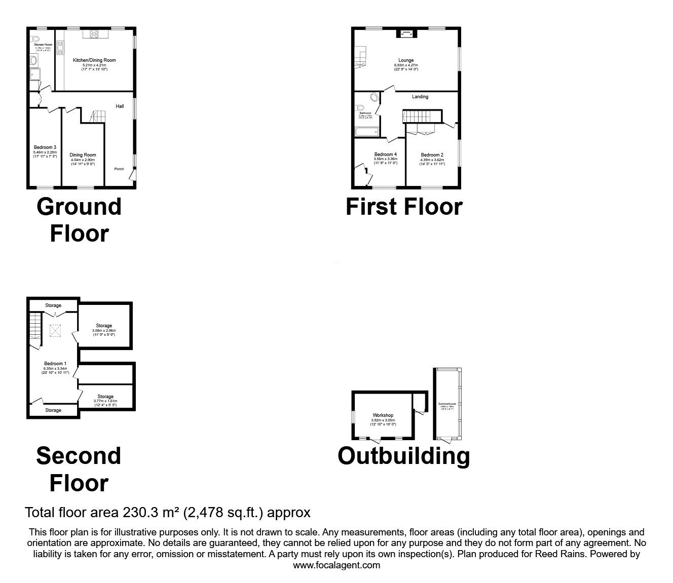 Floorplan of 4 bedroom Semi Detached House for sale, Ackroyd Lane,, Wadsworth, West Yorkshire, HX7