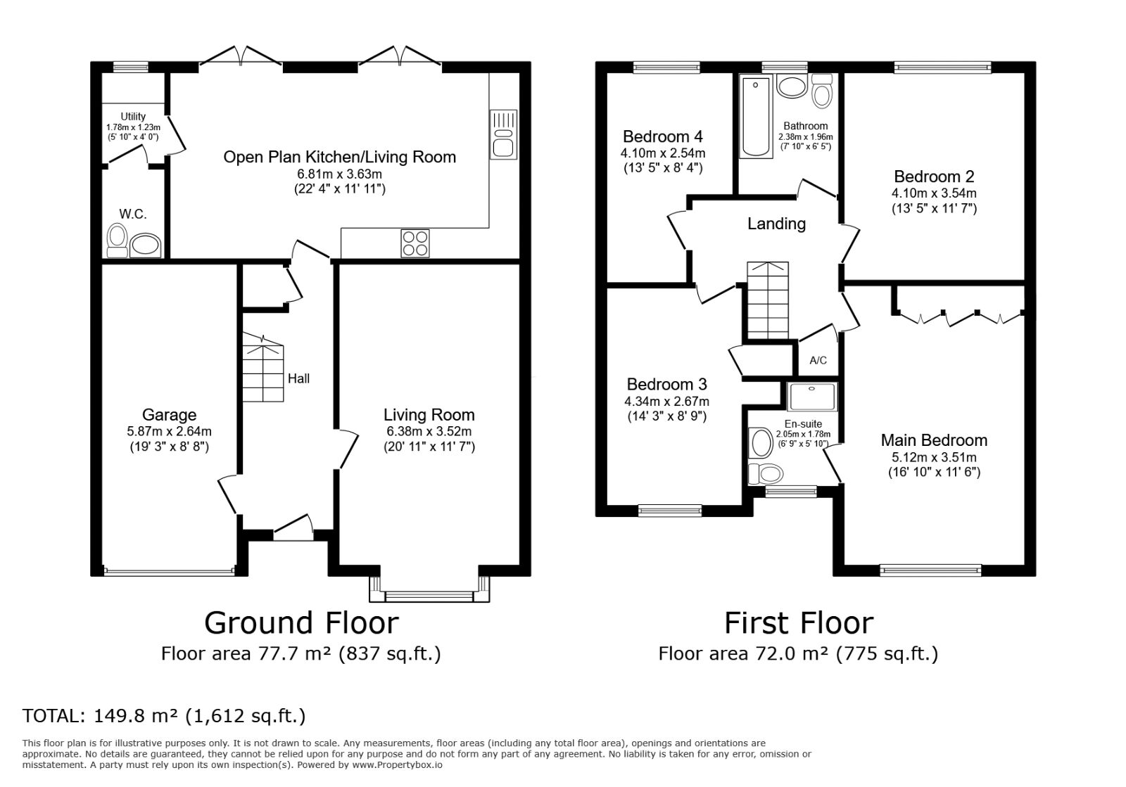 Floorplan of 4 bedroom Detached House for sale, Dee Avenue, Holmes Chapel, Cheshire, CW4