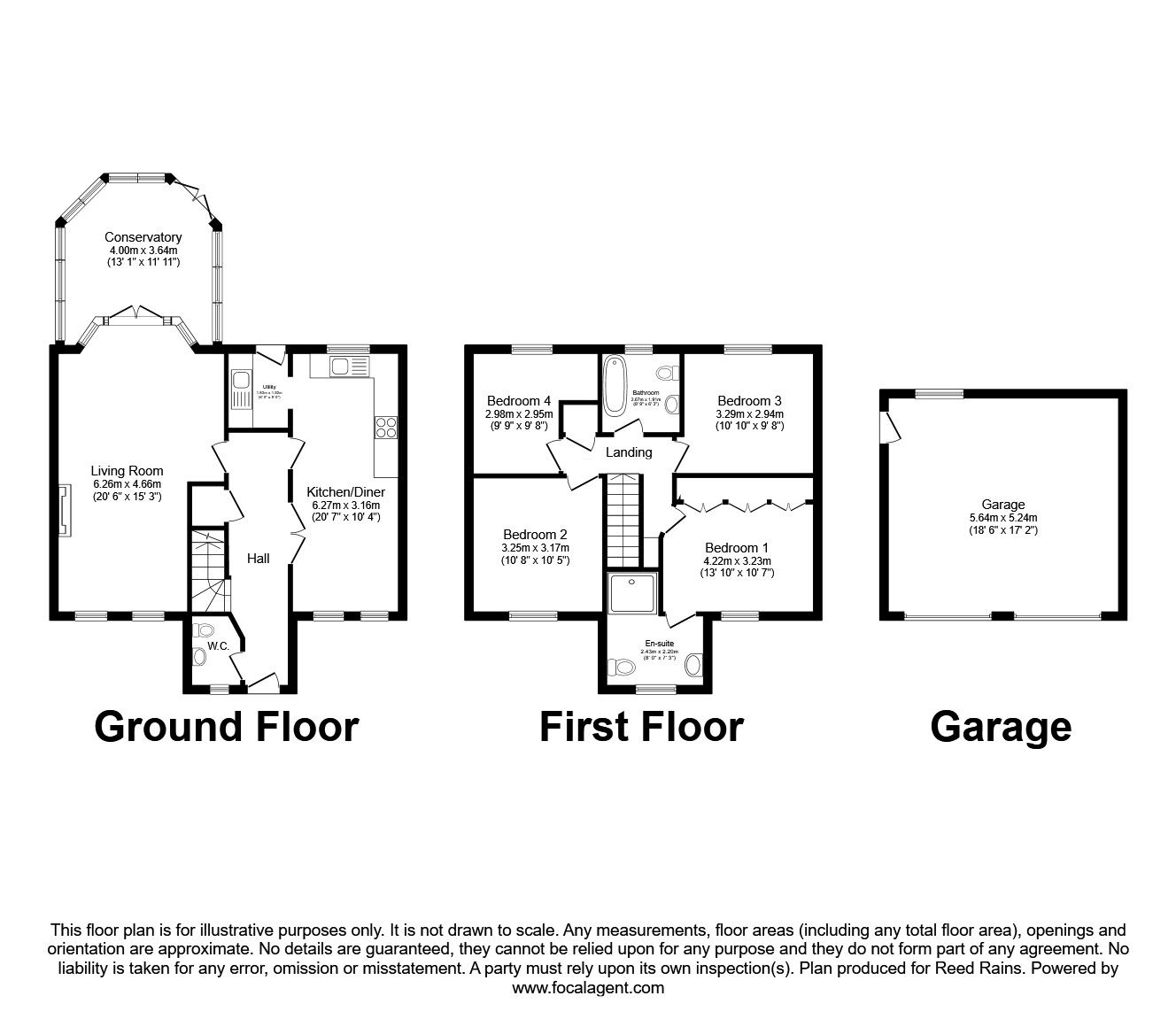 Floorplan of 4 bedroom Detached House for sale, Needham Drive, Cranage, Cheshire, CW4